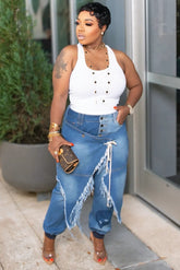Falisia Fringe Benefits Jogger Jeans