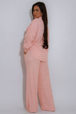 The Blush Textured Pant Set
