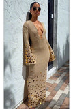 Golden Sequin Muse Knit Dress