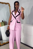 Casual Vest Trousers Two Piece Set