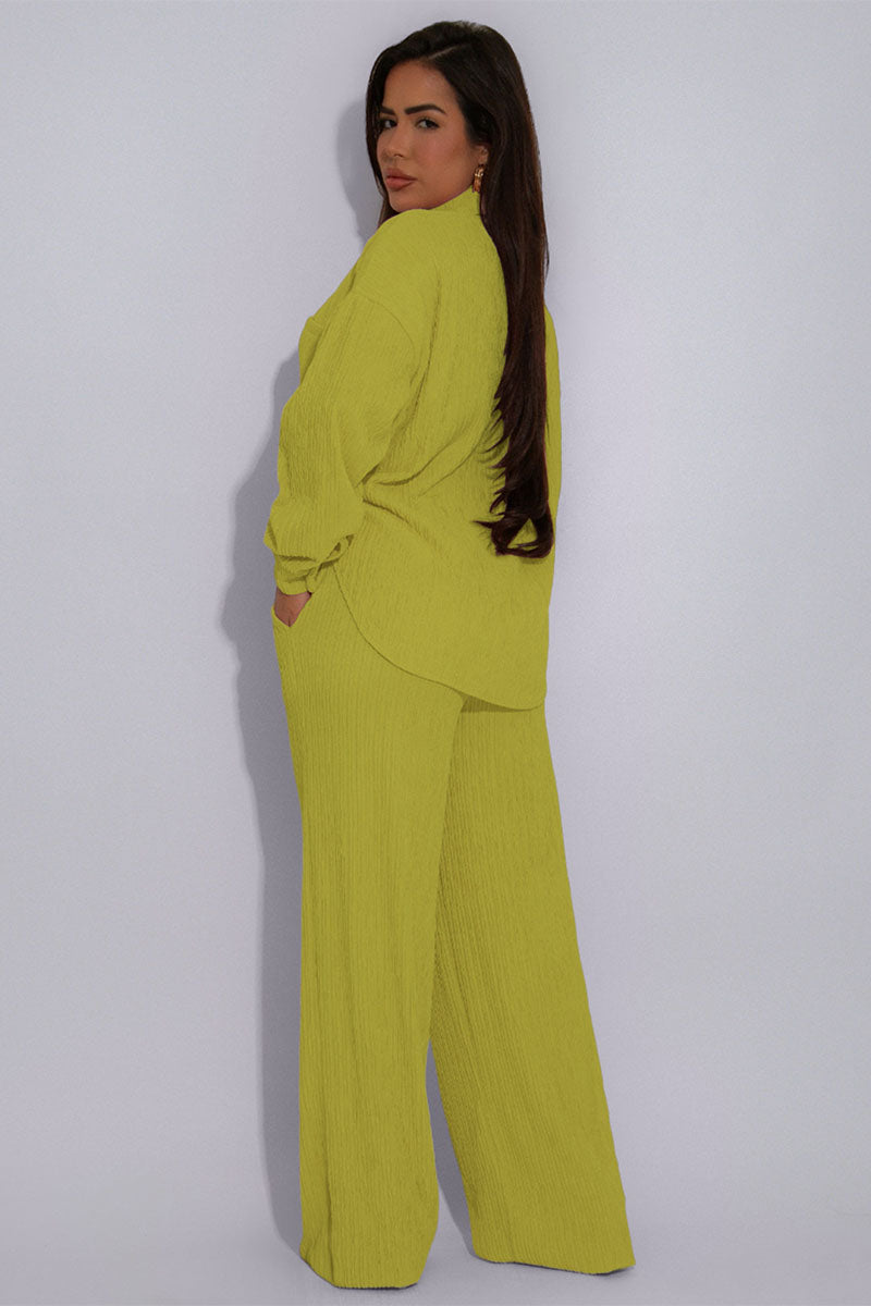 The Blush Textured Pant Set