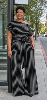 Women's All Over Print Leopard Tie Front Loose Oversized Jumpsuit