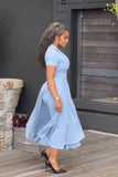 Azure Grace Midi Dress