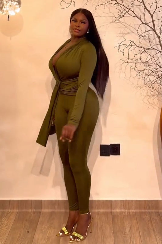 Olive Melanin Muse Jumpsuit