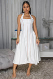 Off-White Halter Luxe Dress