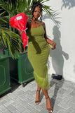 Olive Green Dress