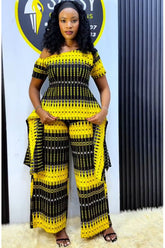 Sunlit Ankara Peplum Set