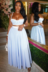 The Pretty Blue Skirt Set