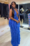 Royal Energy Ruffle Gown