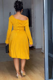 Golden Drape Queen Midi