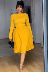 Golden Drape Queen Midi