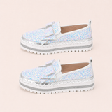 Women Sparkly Loafers - Black Star