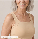 Maggie's All-Day Comfort Double-Lined Sculpt Tank with Built-In Bra