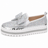 Women Sparkly Loafers - Camouflage