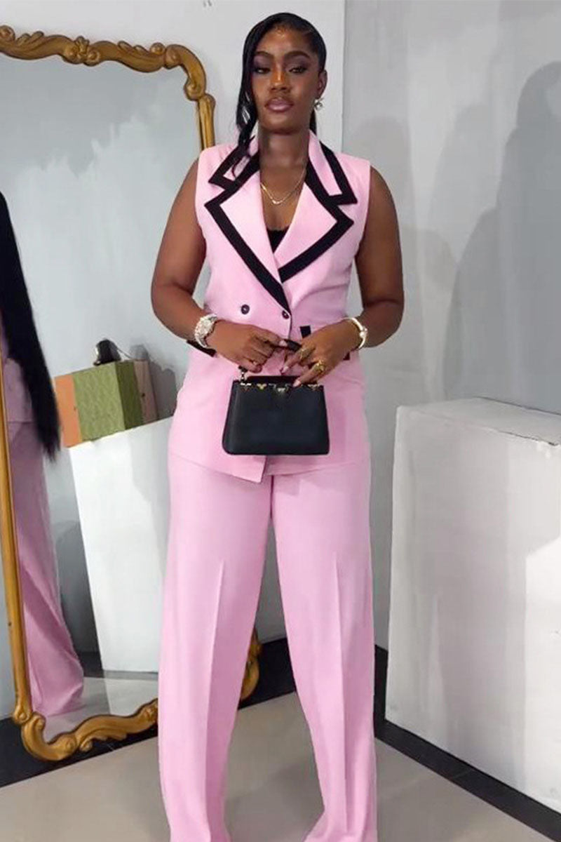 Casual Vest Trousers Two Piece Set