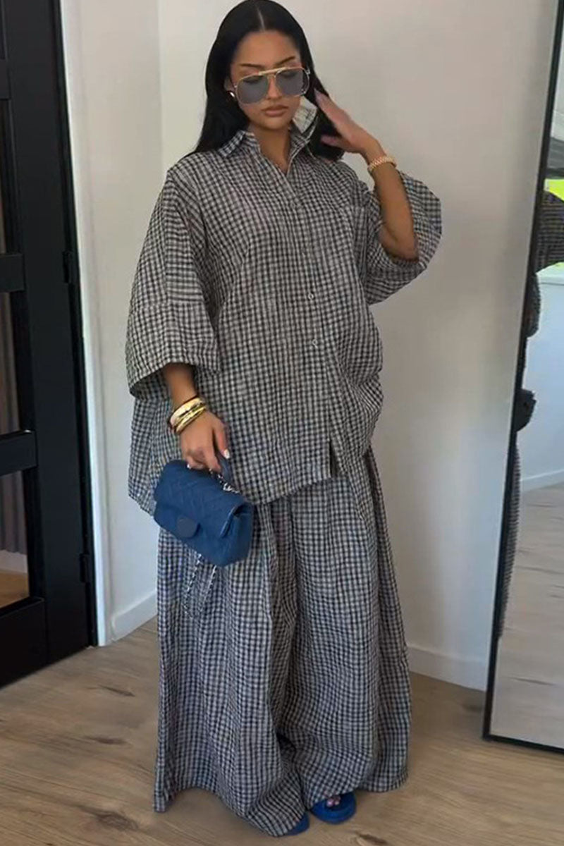 Easy Muse Oversized Shirt & Wide-Leg Pants Set