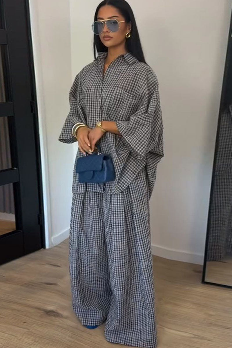 Easy Muse Oversized Shirt & Wide-Leg Pants Set