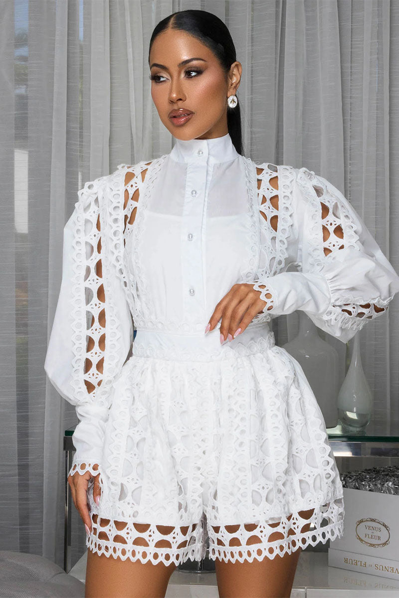 Crochet 2 Pc Shorts Set