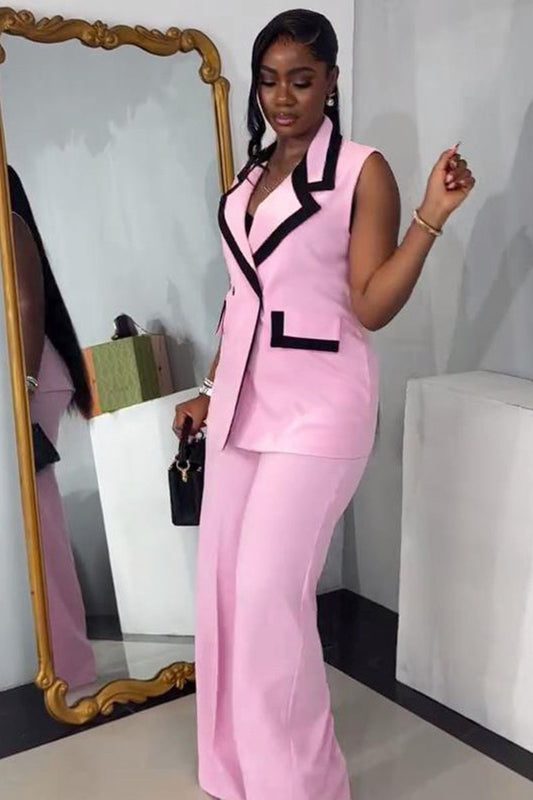 Casual Vest Trousers Two Piece Set