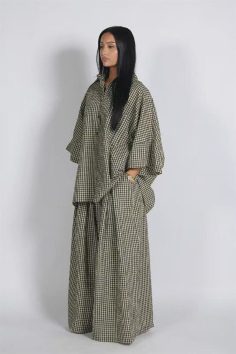 Easy Muse Oversized Shirt & Wide-Leg Pants Set