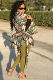 Camo Puffer Peplum Jacket