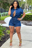 Kaley Distressed Romper