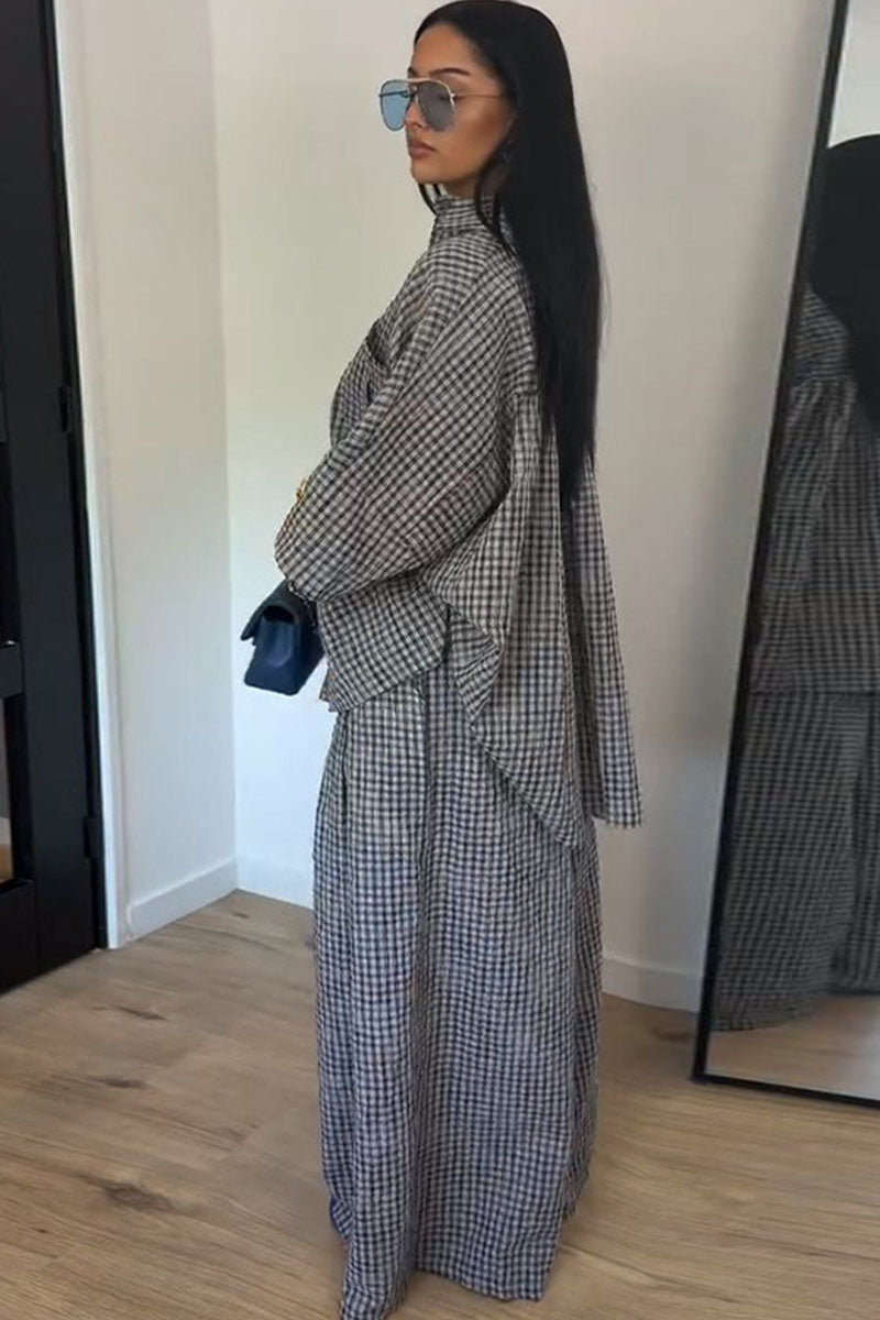Easy Muse Oversized Shirt & Wide-Leg Pants Set