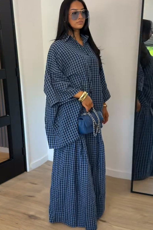 Easy Muse Oversized Shirt & Wide-Leg Pants Set