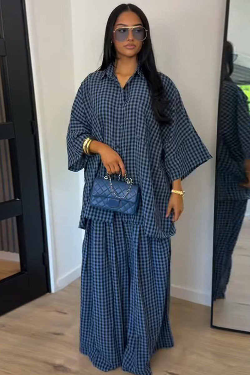 Easy Muse Oversized Shirt & Wide-Leg Pants Set