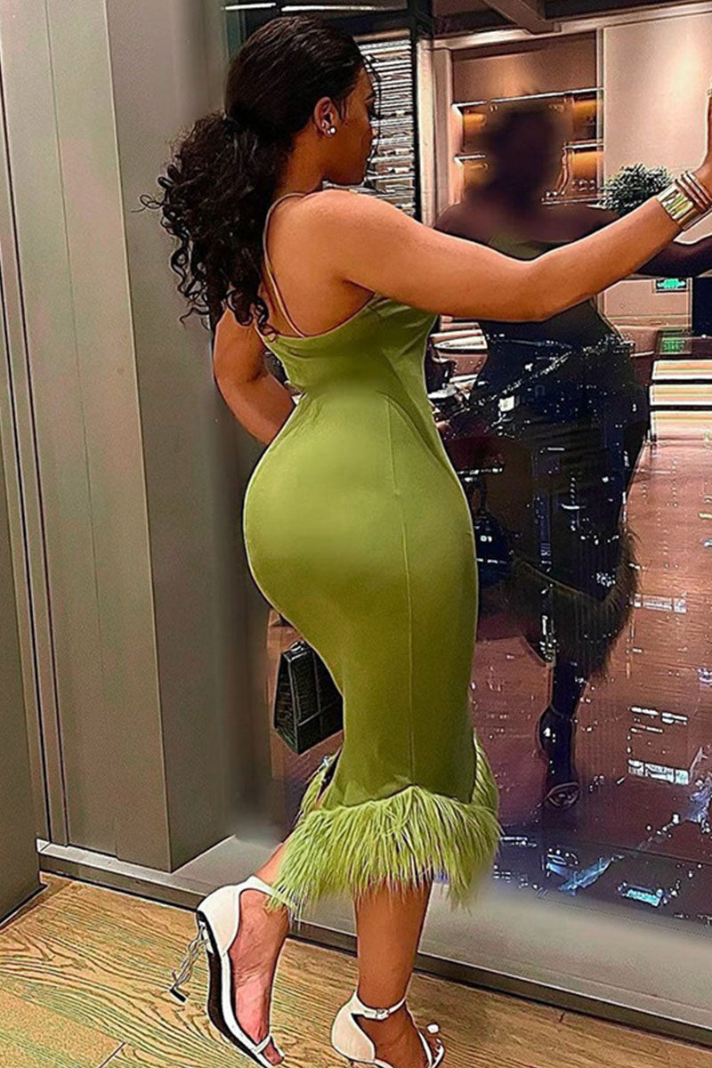 Olive Green Dress