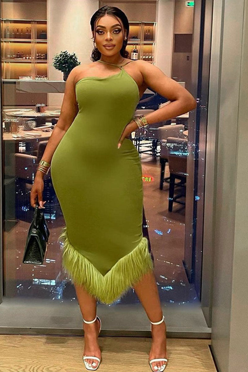 Olive Green Dress