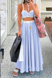 The Pretty Blue Skirt Set