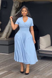 Azure Grace Midi Dress