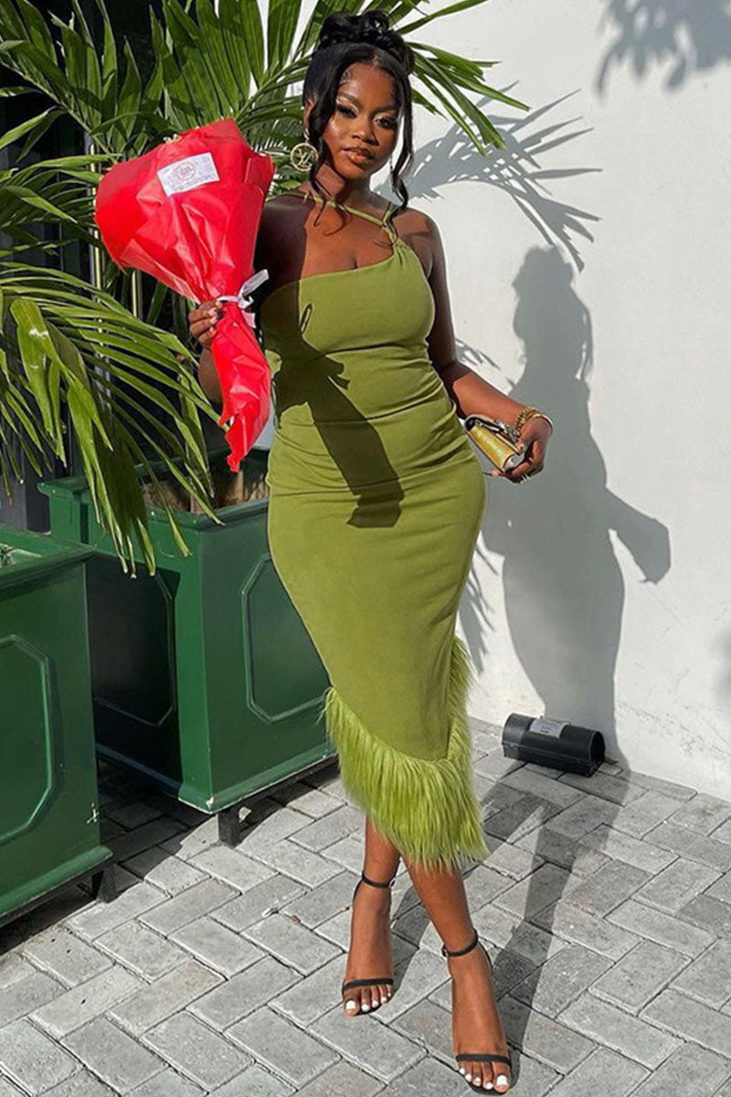 Olive Green Dress