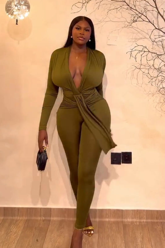 Olive Melanin Muse Jumpsuit