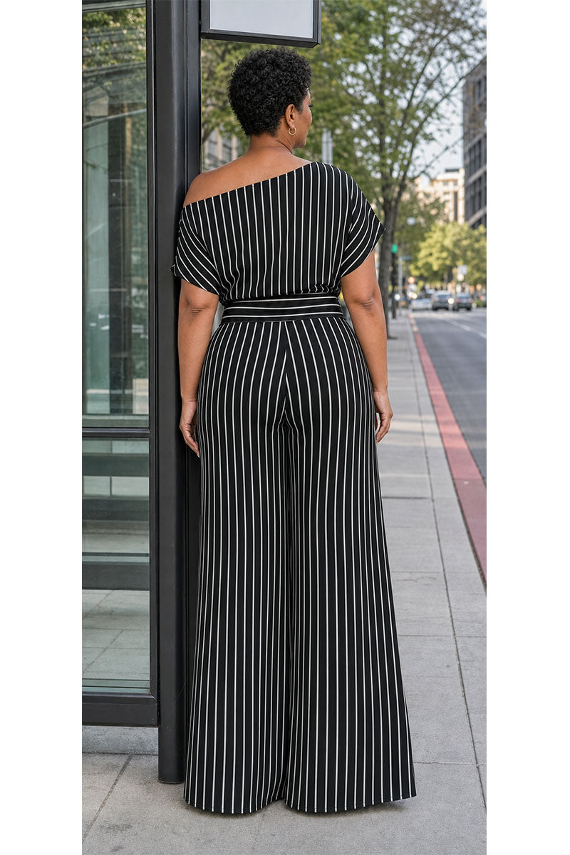 All Over Print Leopard Tie Front Loose Oversized Jumpsuit