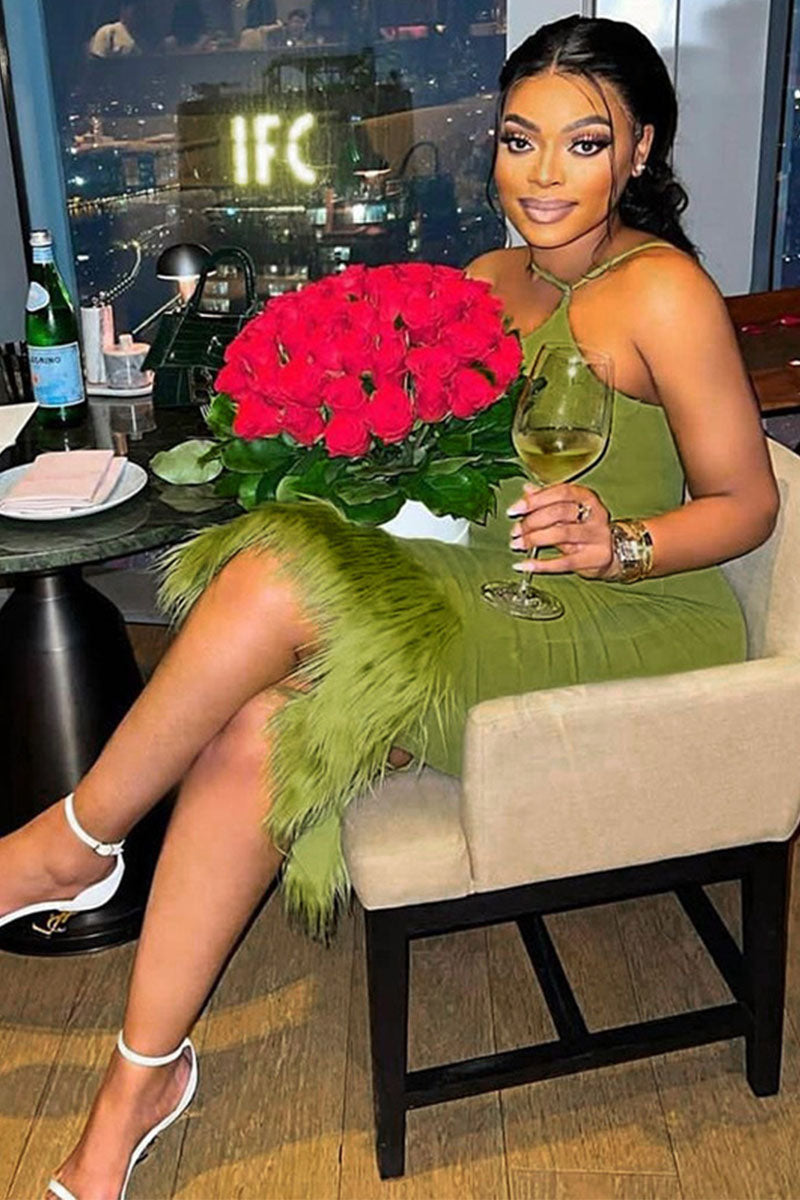 Olive Green Dress