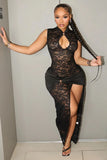 Lace Patchwork Party Maxi Dresses