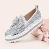 Women Sparkly Loafers - Camouflage