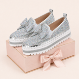 Women Sparkly Loafers - Camouflage