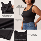 Maggie's All-Day Comfort Double-Lined Sculpt Tank with Built-In Bra