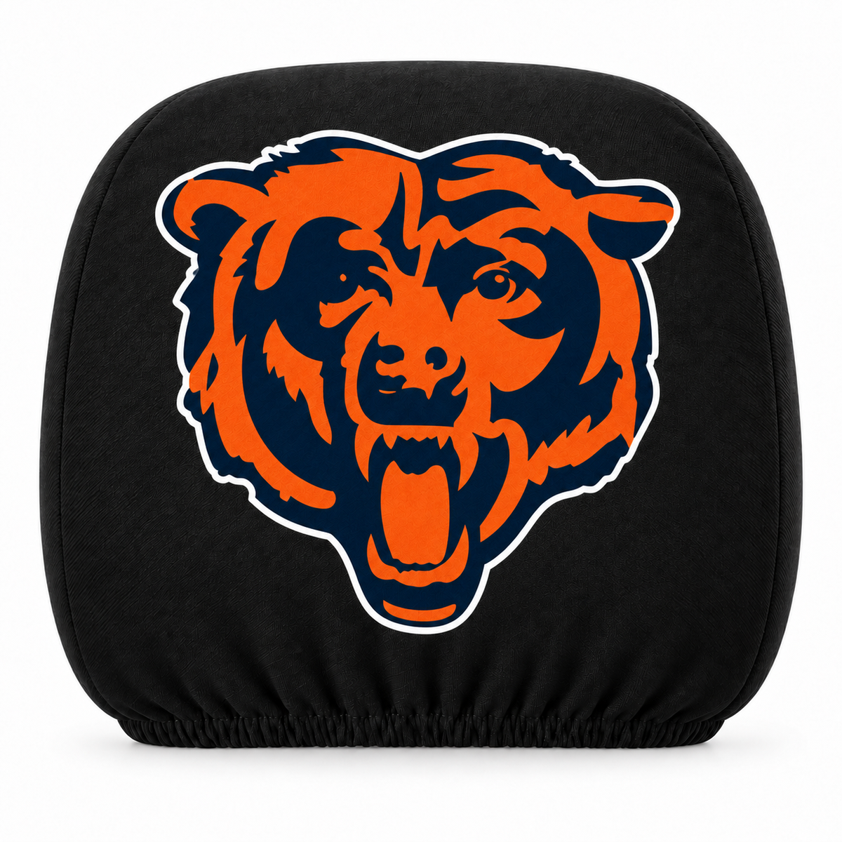 Chicago Bears car headrest cover, Style 1 logo design, white background