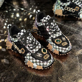 Women's Fashion Rhinestone Letter Sparkling Sneakers