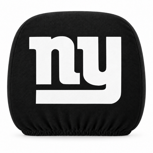 New York Giants car headrest cover, Style 1 logo design, white background