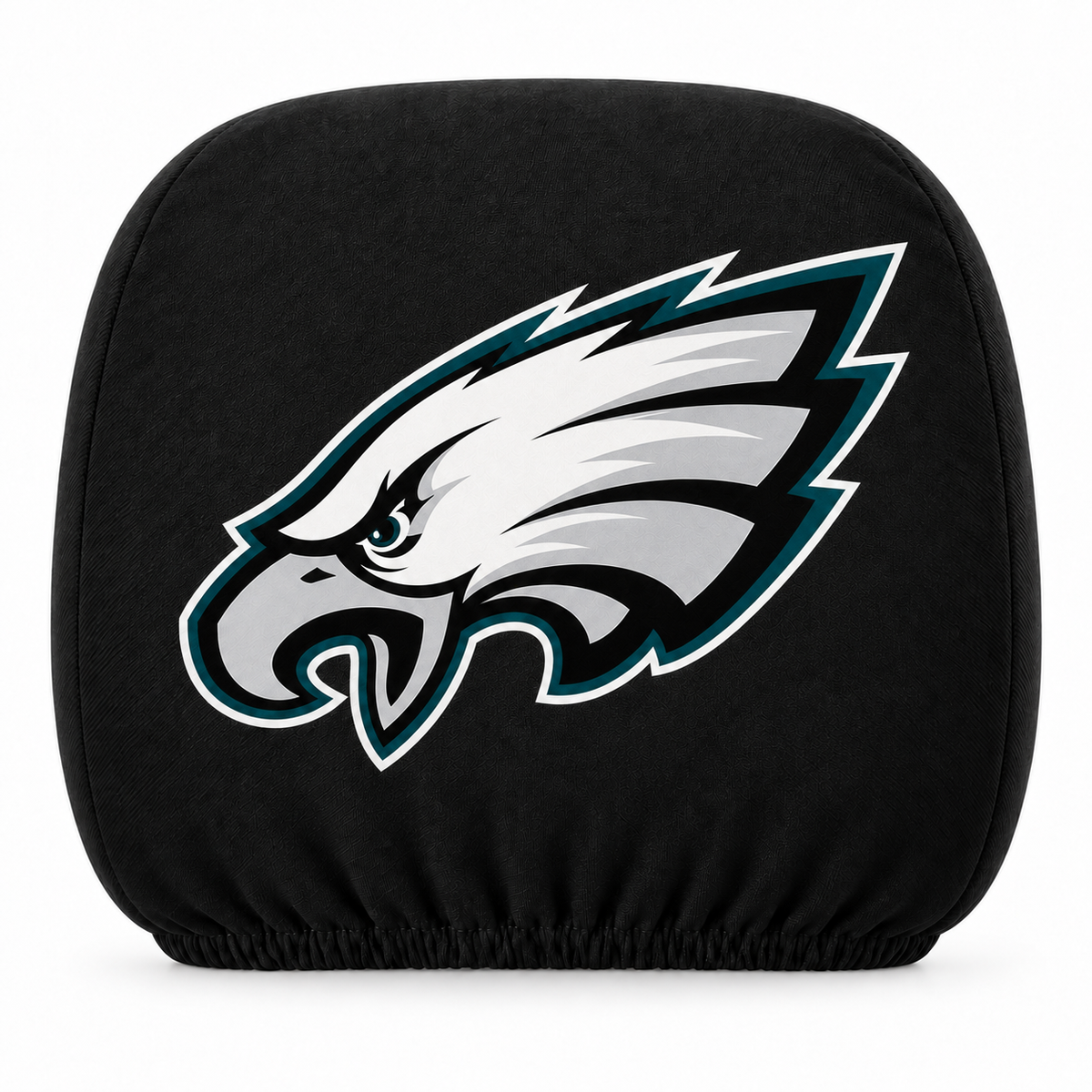 Philadelphia Eagles car headrest cover, Style 1 logo design, white background